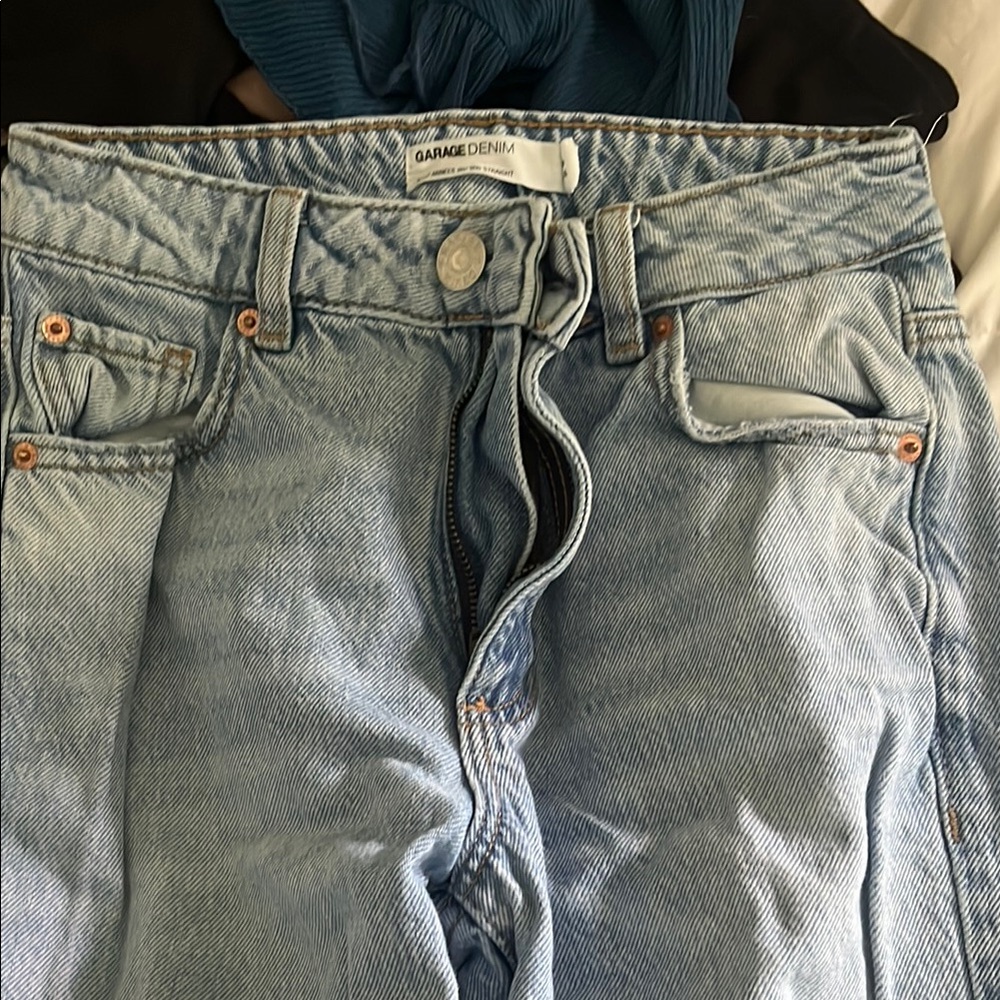 Garage High Rise Light Blue Denim Jeans